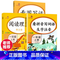 [正版]一年级上册看拼音写词语阅读理解看图写话全套3册小学语文同步专项训练字词默写能手生字注音拼音拼读训练看图说话写话