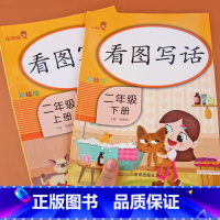 [正版]看图写话二年级上下册人教版专项训练天天练带注音语文专项训练书作文起步小学生二年级看图写话范文大全入门看图说话写
