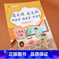 [正版]二年级下册近义词反义词形近字同音字多音字字词强化训练习册人教版小学语文专项训练生字词句子强化训练叠词量词积累基
