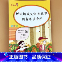 语文 [正版]二年级上册近义词反义词形近字同音字多音字小学2年级组词造句字生字词语手册专项强化训练基础知识大全每日一练专