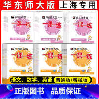 语文数学英语普通+增强版全6本 一年级上 [正版]2024版 华师大一课一练 一二年级上册三年级上四五六年级下册语文数学