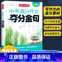 中考满分作文夺分金句 [正版]2024新版开心作文中考满分作文夺分金句七八九年级中学生考场作文满分作文示范素材积累作文素
