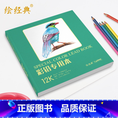 [正版]绘经典《彩铅本》40张12开绘画纸 彩色铅笔素描美术本 高白纸张 色彩亮丽 层次丰富 手绘画画图画本