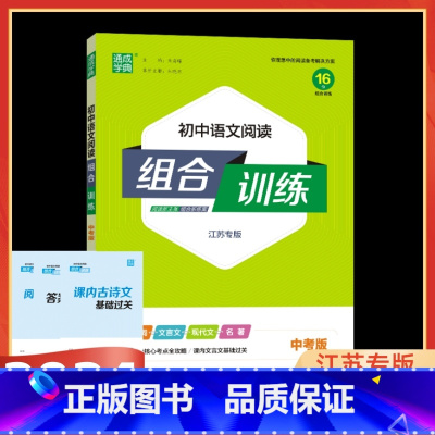 中考语文阅读 江苏专版 初中通用 [正版]2024春初中语文阅读组合训练中考版江苏专版初中考中考语文阅读专项训练古诗词文