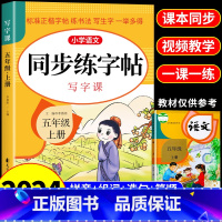 [单册]同步练字帖 五年级下 [正版]五年级上册下册同步字帖每日一练人教版 小学语文字帖练字小学生钢笔5上练习册练字帖临