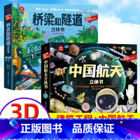 [桥梁和隧道+航天立体书]全2册 [正版]桥梁和隧道立体书儿童立体书3d翻翻书 3-6-8岁以上小学生课外建筑工程高铁科