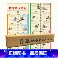 唐宋诗人身高贴 [正版]赠音频身高贴宋诗人必记文学常识挂图小学生必背古诗词