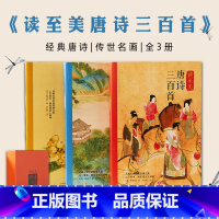 读至美唐诗三百首 [正版]《读至美唐诗三百首》礼盒装全3册3到7岁早教全译全注图文并茂 收录诗文300首传世名画270幅