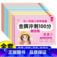 [10本全套推荐]金牌冲刺100分测试卷 [正版]幼小衔接试卷测试卷全套人教版幼儿园大班学前班暑假衔接数学拼音语言综