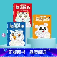 [全3册]魔法连线游戏书 [正版]儿童专注力训练连点画 魔法连线游戏书 全3册 开发眼力脑力大挑战玩具书亲子游戏书3-4
