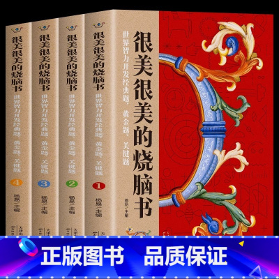 [全4册]很美很美的烧脑书 [正版]很美很美的烧脑书全4册 世界智力开发经典题 黄金题关键题1-4 小学生益智思维训练书