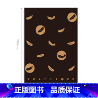 [大本]白稿本黑羽款 [正版]粉笔文创粉笔文创羽翼既成白芯笔记本暮云黑羽毛本白稿本方形便签本原创设计小清新创意日程本草稿