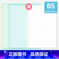 B5 绿横线本+蓝横线本+横线替芯 [正版]粉笔文创轻薄软壳活页本软皮本A5/B5弯曲无痕磨砂透明外壳可替换内芯横线方格