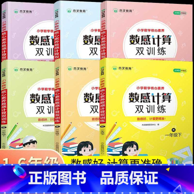 数感计算双训练 六年级上 [正版]2024版小学数学核心素养数感计算双训练一二三四五六年级下册人教版数学思维强化专项训练