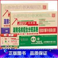 小学[语文+英语]湖南专用 小学升初中 [正版]湖南2025版小学毕业升学真题详解湖南四大名校入学分班真卷语文英语数学冲