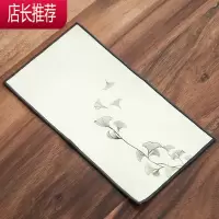 手绘茶巾中式绒面吸水加厚茶台抹布长形茶几桌布功夫茶道配件JING PING茶具