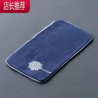 日式手工棉布茶巾禅意茶席杯垫茶托刺绣吸水干泡桌旗茶布JING PING茶具