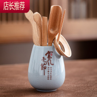 黑檀实木茶道六君子套装功夫茶具配件6君子大全泡茶工具茶夹茶勺JING PING