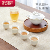 白瓷鹰嘴盖碗茶杯单个不烫手茶具功夫家用套装冲泡茶碗陶瓷手抓壶JING PING