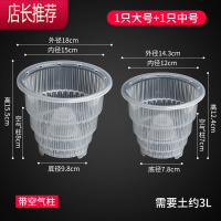 蝴蝶兰专用花盆透明透气塑料杯网大口径文心兰石斛控根盆JING PING花盆容器