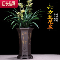 精品紫砂君子兰带托盘兰草盆景陶瓷盆栽室内客厅兰花专用盆JING PING花盆容器