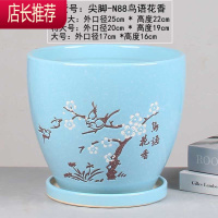 网红花盆2021新款陶瓷虎皮兰花专用盆高筒特大号客厅绿萝君子兰昙JING PING花盆容器