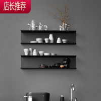 北欧铁艺一字板墙上置物架ins简易层架壁挂厨房隔板收纳挂墙书架JING PING