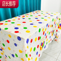 ins风彩色气球生日快乐印花桌布一次性生日派对布置装饰用品JING PING 彩色气球桌布 137*274