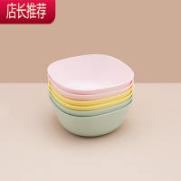 一次性盘子野餐盘蛋糕碟儿童生日派对ins纸盘甜品台party布置餐具JING PING 碗6个[加厚塑料]一次性餐具