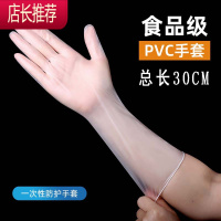 一次性手套pvc食品级洗碗薄款贴手厨房家务手套橡胶乳胶丁腈手套JING PING 加长款PVC[50只试用/简装袋] S
