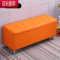 服装店长方形沙发换鞋凳多功能床尾储物收纳柜更衣室试衣间凳子皮JING PING收纳凳