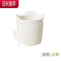 仿棉麻脏衣篓家用小号个性北欧风格儿童内衣内裤圆形创意收纳篮子JING PING