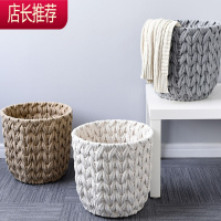 轻奢北欧风衣物收纳桶收纳篮美式加大编织筐收纳筐民宿洗衣篮JING PING