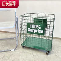 脏衣服收纳篮筐家用大号移动滑轮铁衣篓洗衣框卫生间放换洗脏衣物JING PING