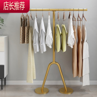 简约晾衣架落地卧室内单杆挂衣服房间现代简易折叠凉晒衣帽架家用JING PING