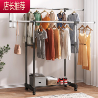 晾衣架落地学生宿舍折叠卧室置物架子阳台晒被子简易降挂衣架子JING PING