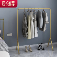 阳台晾衣架家用小型晒烘衣架单杆房间挂衣架简易卧室内落地衣帽架JING PING