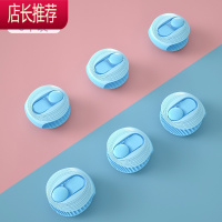 被子固定器安全无针防跑被角被子被罩被套床单隐形防滑卡扣夹器JING PING 贝壳款-安全无针[清新蓝]6个整理用具