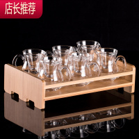 白酒带把分酒器中式葫芦分酒壶高脚小酒杯一口杯白酒酒具套装酒盅JING PING 6只100分酒器+6只15厚底杯