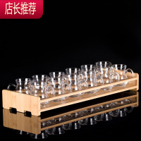 白酒带把分酒器中式葫芦分酒壶高脚小酒杯一口杯白酒酒具套装酒盅JING PING 12只100分酒器+杯架(不含酒杯)