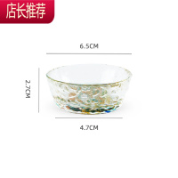 日式彩色玻璃清酒杯一口杯餐厅餐具创意锤目纹烈酒杯白酒杯茶杯JING PING 35花色