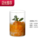 新款圆柱形长饮鸡尾酒杯柯林杯海波杯威士忌杯早餐牛奶杯直杯JING PING 薄款直杯中号