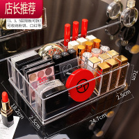 口红粉饼眼影收纳盒化妆品女气垫眼影盘 加高唇釉腮红架展示盒JING PING