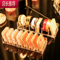 粉饼眼影收纳盒放彩妆口红的化妆品收纳盒气垫腮红架抽屉分隔可拆JING PING