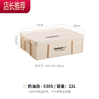 劳克斯工业风收纳箱简易床头柜塑料箱户外车载后备储物箱JING PING