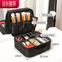 化妆品收纳盒防尘桌面护肤品口红化妆刷整理箱子梳妆台便携化妆包JING PING
