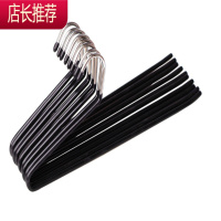 亚马逊鹅型z字型裤架防滑浸塑挂裤子衣架收纳器不锈钢裤夹家用JING PING