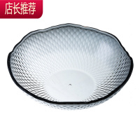 塑料家用干果盘创意客厅茶几现代简约水果盘瓜子盘网红零食北欧JING PING 灰色(波纹款)