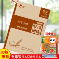 五年级语文下册阅读理解训练与写作人教版每日一练作业抄写练习本 句子训练