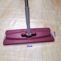 刮刮乐拖把替换杆拖把杆平板尘推杆配件推尘布木地板拖把布刮刮杆 新款33*12[单板] 蓝色